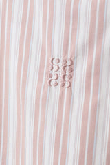 Oversized Striped Shirt in Light Rose