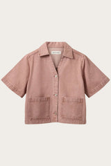 Short Sleeve Denim Shirt in Rose Denim