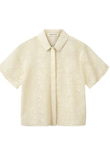 Crochet Lace Shirt in Cream