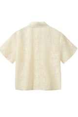 Crochet Lace Shirt in Cream