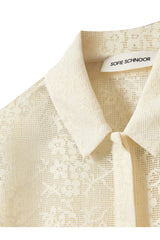 Crochet Lace Shirt in Cream