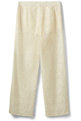 Crochet Lace Trouser in Cream