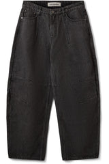 Barrel Shaped Jeans in Washed Black