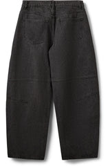Barrel Shaped Jeans in Washed Black