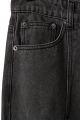 Barrel Shaped Jeans in Washed Black