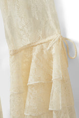 Anastasia Lace Robe in Off White