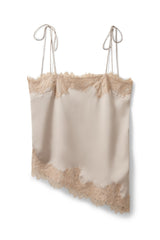 Vira Lace Detail Top in Feather Grey