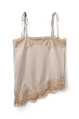 Vira Lace Detail Top in Feather Grey