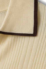 Jamie Knit Polo in Off White