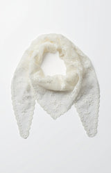 Floral Texture Scarf in White
