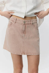 Sami Mini Skirt in Faded Rose
