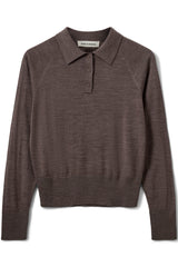 Brown Knit Polo