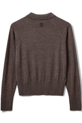 Brown Knit Polo