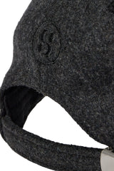 Wool Baseball Cap in Grey