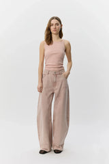 Sonja Barrel Shape Jean in Faded Rose