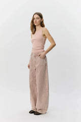 Sonja Barrel Shape Jean in Faded Rose