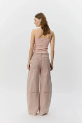 Sonja Barrel Shape Jean in Faded Rose