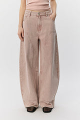 Sonja Barrel Shape Jean in Faded Rose