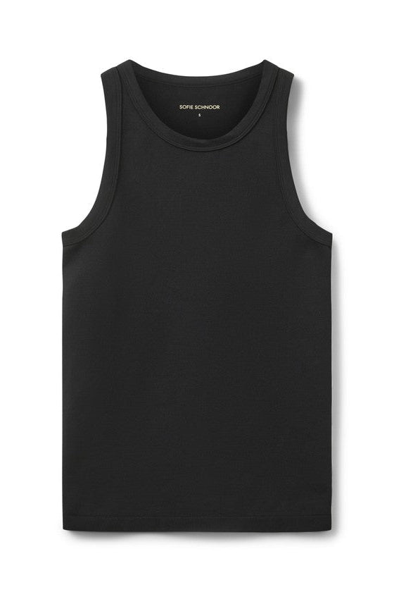 Seamless Racerback Sports Top in Black