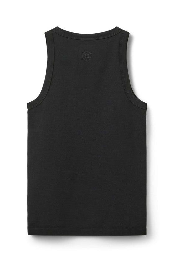Seamless Racerback Sports Top in Black
