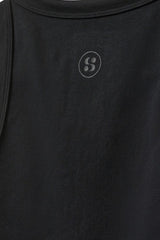 Seamless Racerback Sports Top in Black