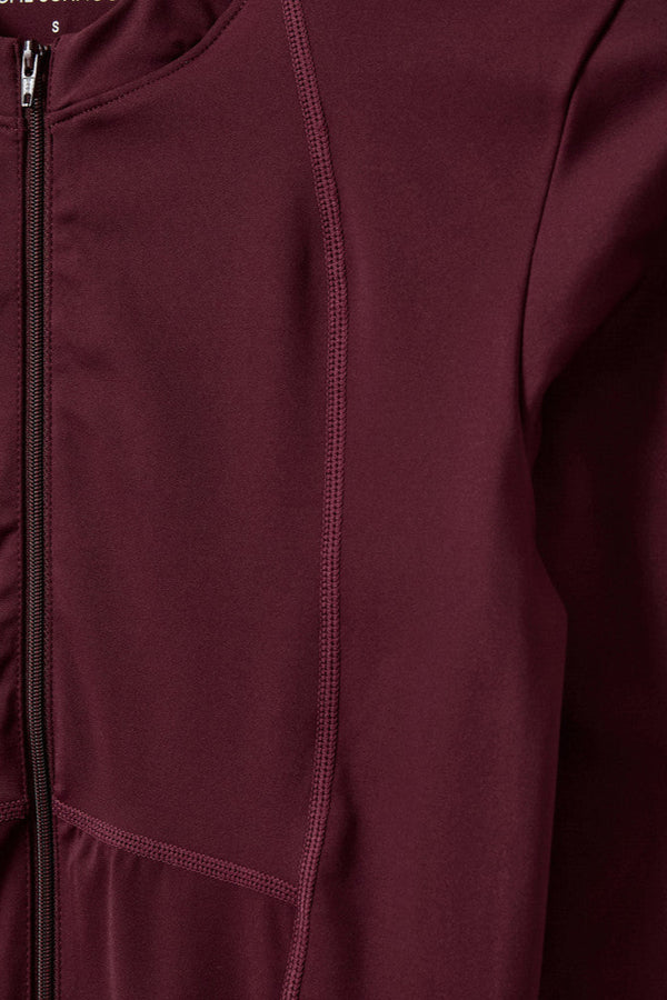 Jaya Zip Up Sports Jacket in Burgundy