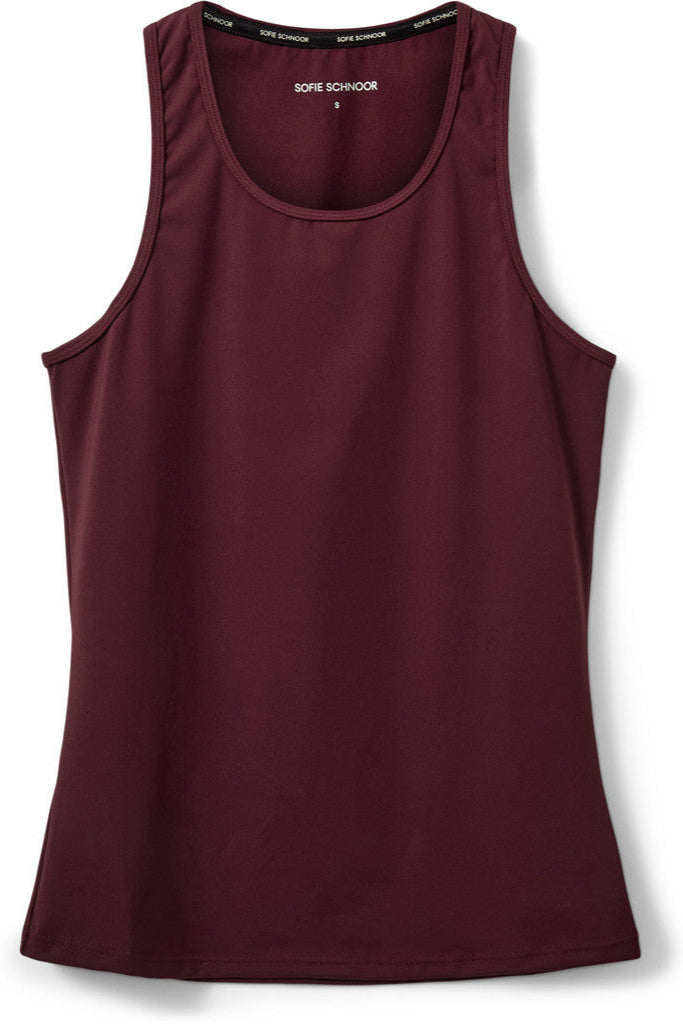 Janet Sports Top in Burgundy