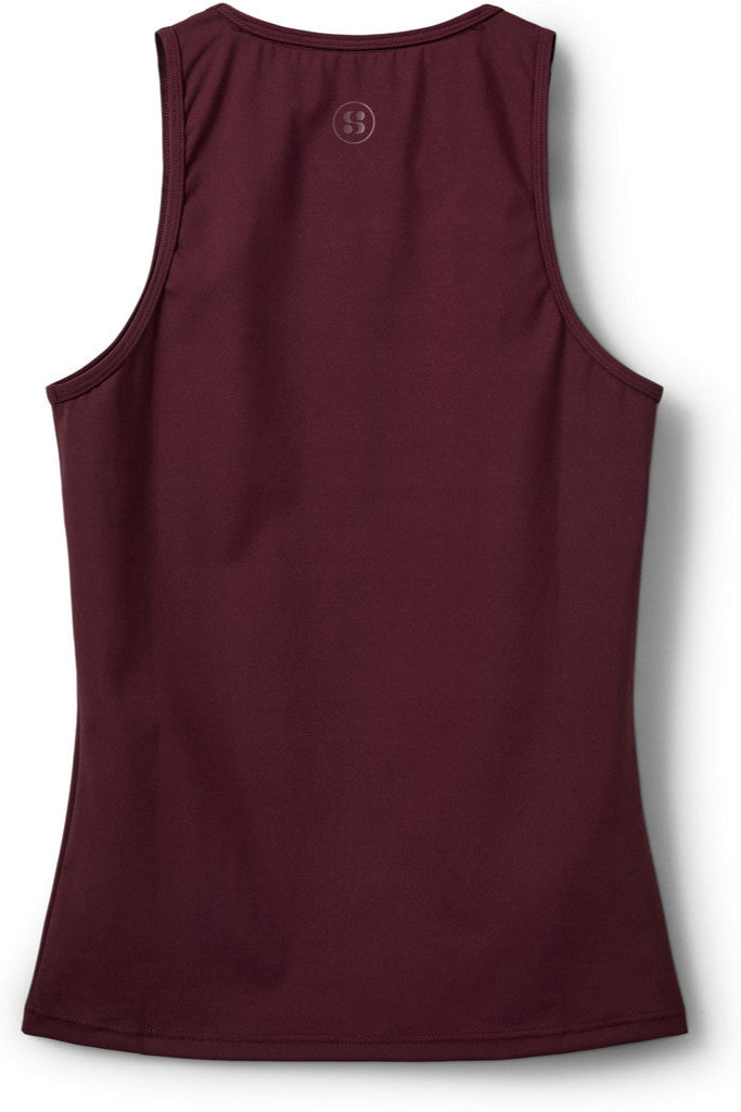 Janet Sports Top in Burgundy
