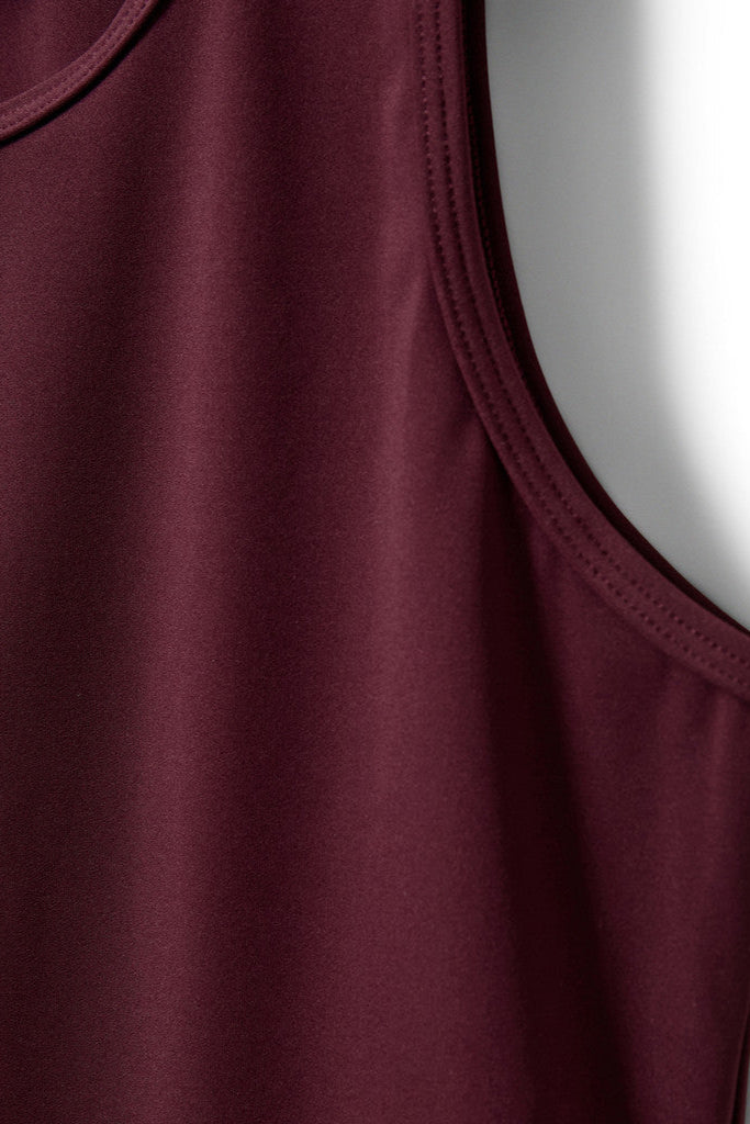 Janet Sports Top in Burgundy