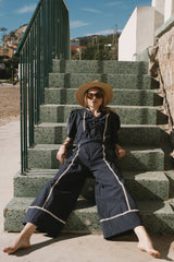 Wide Leg Pants in Navy