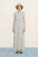Flower Maxi Sundress in Blue