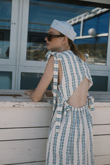 Flower Maxi Sundress in Blue