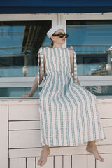 Flower Maxi Sundress in Blue