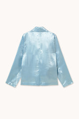 Satin Blazer in Light Blue