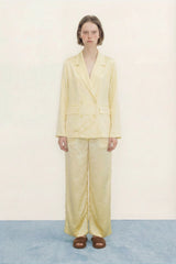 Satin Blazer in Yellow
