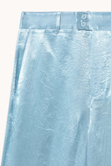 Satin Trouser in Light Blue