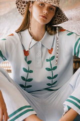 Chloe Rose Jacquard Polo