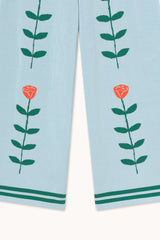 Rose Knit Pants in Blue