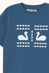 Swan Tee in Navy