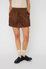 Animal Printed Silk Shorts