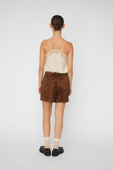 Animal Printed Silk Shorts