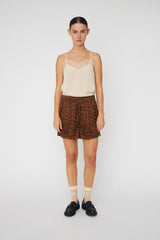 Animal Printed Silk Shorts
