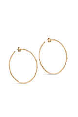 Large Organic Arena Hoops in Gold