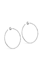 Large Organic Arena Hoops in Silver
