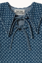 Puff Sleeves Denim Dress