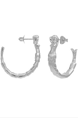 Big Mermaid Hoop Earrings in Silver