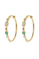Big Storybook Hoop Earrings in Gold