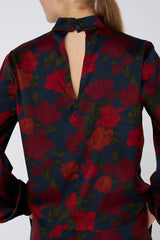 Silk Blouse in Flower Forest