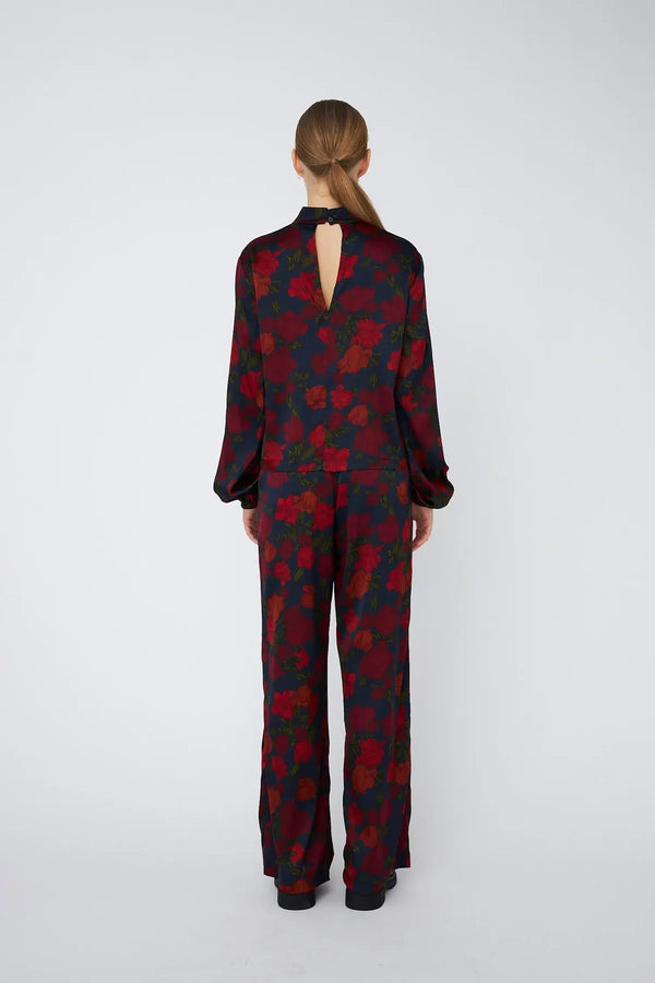 Silk Blouse in Flower Forest
