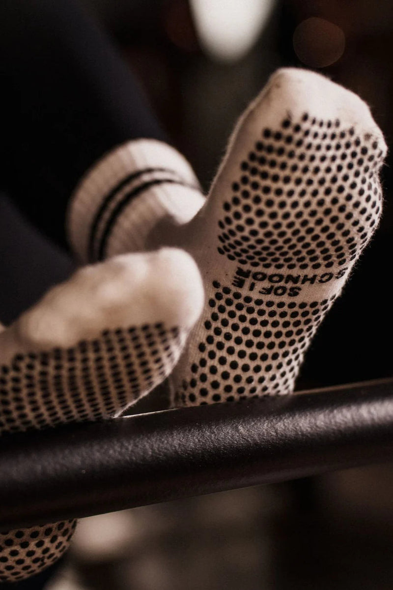 Pilates Grip Socks in White